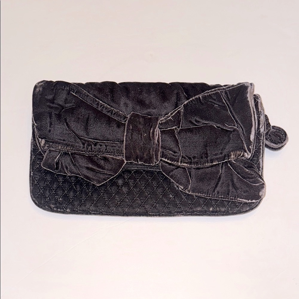 Juicy Couture Velvet Bow Quilted Clutch